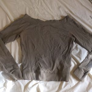 Over the shoulder long sleeve top